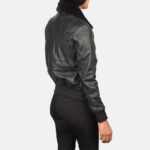 Stella G-1 Black Leather Bomber Jacket - Image 2