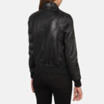 Westa A-2 Black Leather Bomber Jacket - Image 2