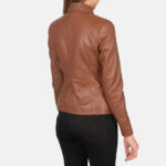 Colette Brown Leather Jacket - Image 2