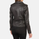Alison Brown Leather Biker Jacket - Image 2