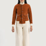 Sasha A1 Brown Suede Bomber Jacket
