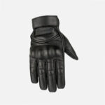 leather gloves with ruffled detail