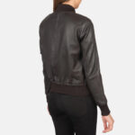 Ava Ma-1 Brown Leather Bomber Jacket - Image 2