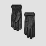leather gloves with ruffled detail - Image 2