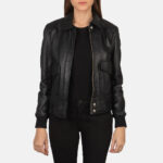 Westa A-2 Black Leather Bomber Jacket - Image 3