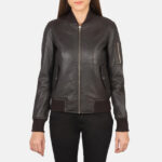 Ava Ma-1 Brown Leather Bomber Jacket