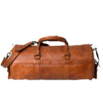 Roosevelt Brown Buffalo Leather Travel Duffle Bag - Image 2