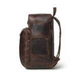 Alpha Brown Buffalo Leather Travel Backpack - Image 2