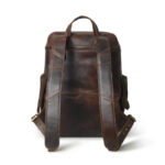 Alpha Brown Buffalo Leather Travel Backpack - Image 3