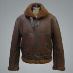 Men's B-3 Aviator RAF Shearling Flight Bomber Jacket