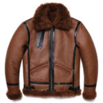 Men's Brown RAF Aviator Shearling Bomber Jacket