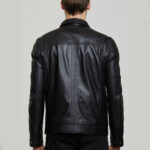 Trento Black Leather Jacket - Image 2